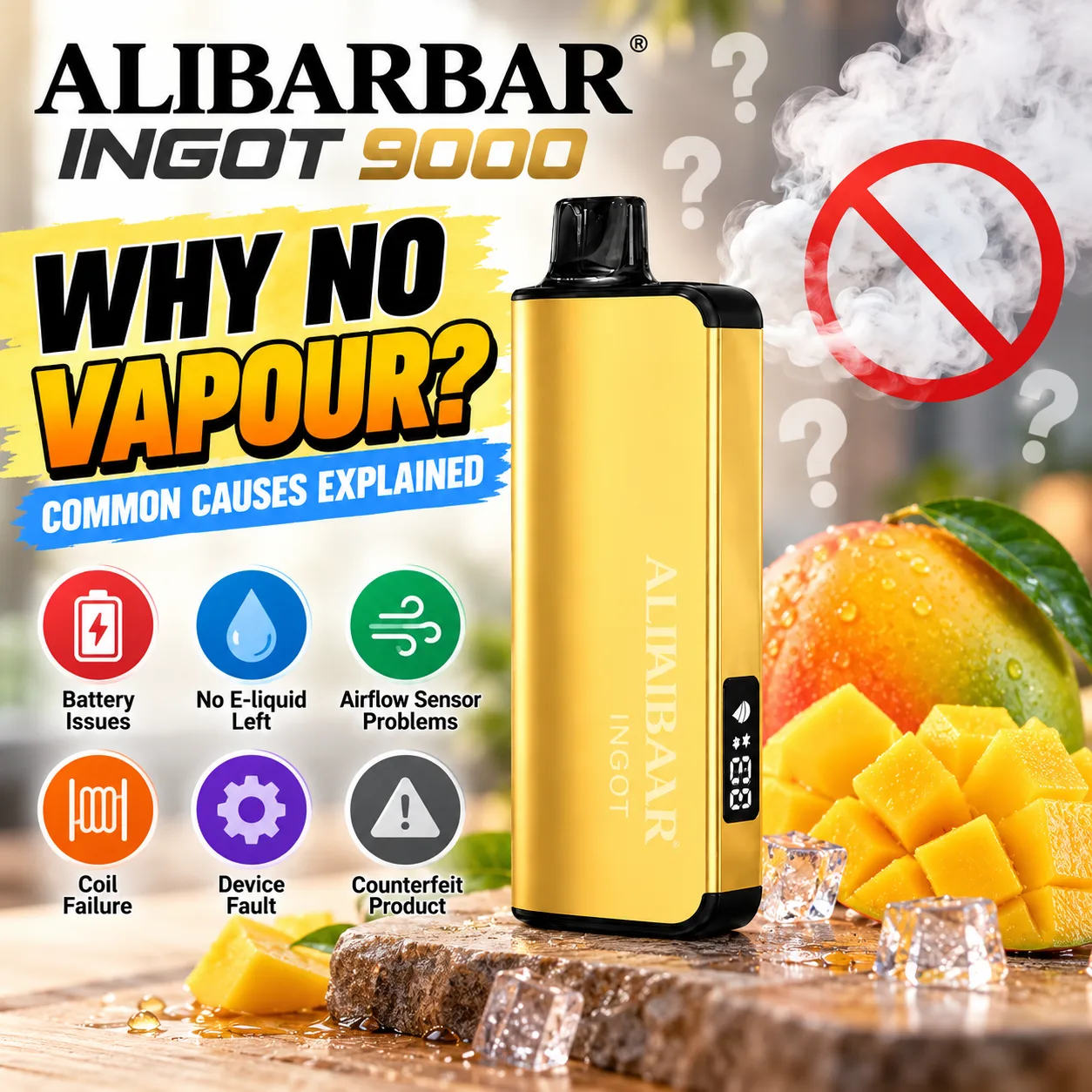 Why Is My ALIBARBAR INGOT 9000 Not Producing Vapour? Common Causes Explained
