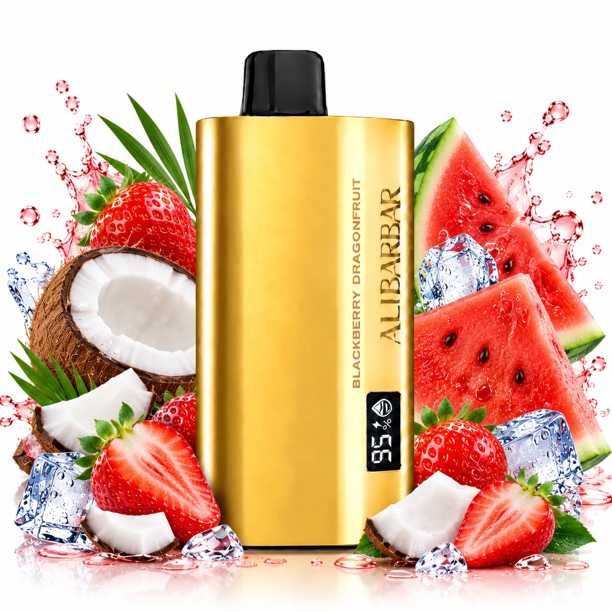 ALIBARBAR TEQ 12000 Puffs –Strawberry coconut watermelon
